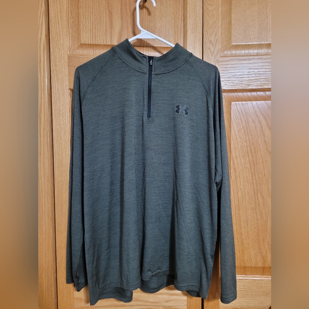 Dark green heatgear quarter zip